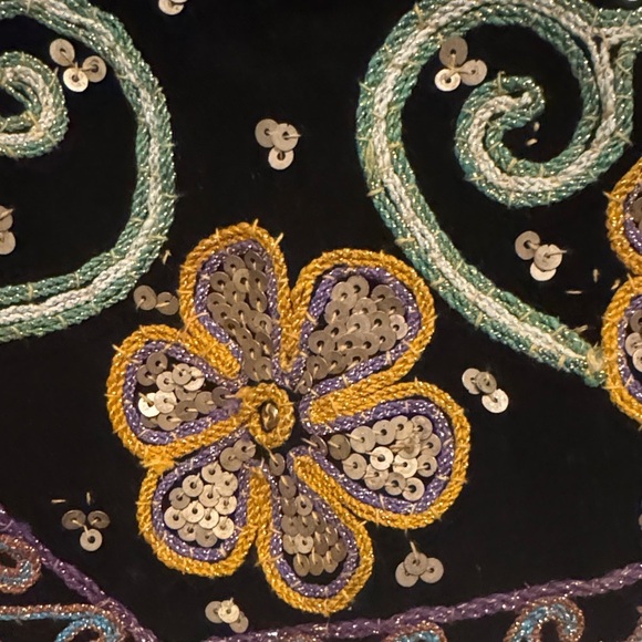 Ornate Black and Gold Embroidered Vest - Picture 5 of 10